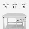 Nightstand with Charging Station, Side Table with Fabric Drawers and Open Shelf, Night Stand for Bedroom Decor