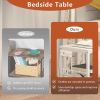 Nightstand with Charging Station, Side Table with Fabric Drawers and Open Shelf, Night Stand for Bedroom Decor