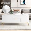 Modern Lift Top Coffee Table Multi Functional Table with Drawers