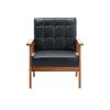 Accent Chairs Set of 2 with Side Table, Mid Century Modern Accent Chair, Wood and Fabric Armchairs Side Chair