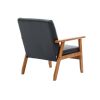 Accent Chairs Set of 2 with Side Table, Mid Century Modern Accent Chair, Wood and Fabric Armchairs Side Chair