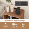 Side Tables with Storage Shelf and Charging Station