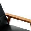 Accent Chairs Set of 2 with Side Table, Mid Century Modern Accent Chair, Wood and Fabric Armchairs Side Chair