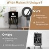 Side Tables with Storage Shelf and Charging Station