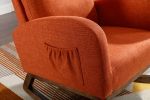 COOLMORE Rocking Chair, Modern Glider Chair, Recliner Armchair with Wood Legs and Side Pocket