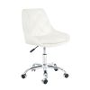 Modern velvet fabric with chrome legs living room furniture dining chair, soft and comfortable, lift adjustment, free movement convenient