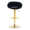 COOLMORE Swivel Bar Stools Set of 2 Adjustable Counter Height Chairs with Footrest for Kitchen, Dining Room 2PC/SET