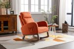 COOLMORE Rocking Chair, Modern Glider Chair, Recliner Armchair with Wood Legs and Side Pocket