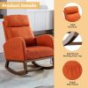 COOLMORE Rocking Chair, Modern Glider Chair, Recliner Armchair with Wood Legs and Side Pocket