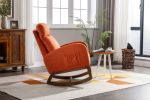 COOLMORE Rocking Chair, Modern Glider Chair, Recliner Armchair with Wood Legs and Side Pocket