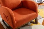 COOLMORE Rocking Chair, Modern Glider Chair, Recliner Armchair with Wood Legs and Side Pocket
