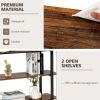 360¬∞ Free Rotating Sofa Side Table with Storage Shelves and Casters