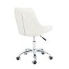 Modern velvet fabric with chrome legs living room furniture dining chair, soft and comfortable, lift adjustment, free movement convenient
