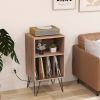 Side Tables with Storage Shelf and Charging Station
