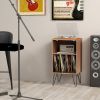 Side Tables with Storage Shelf and Charging Station