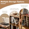 Side Tables with Storage Shelf and Charging Station