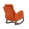 COOLMORE Rocking Chair, Modern Glider Chair, Recliner Armchair with Wood Legs and Side Pocket