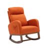 COOLMORE Rocking Chair, Modern Glider Chair, Recliner Armchair with Wood Legs and Side Pocket