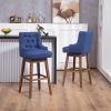 COOLMORE Bar Stools Set of 2 Counter Height Chairs with Footrest for Kitchen