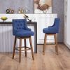 COOLMORE Bar Stools Set of 2 Counter Height Chairs with Footrest for Kitchen