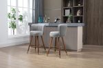 COOLMORE Counter Height Bar Stools Set of 2 for Kitchen Counter Solid Wood Legs with a fixed height of 360 degrees