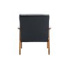 Accent Chairs Set of 2 with Side Table, Mid Century Modern Accent Chair, Wood and Fabric Armchairs Side Chair