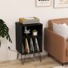 Side Tables with Storage Shelf and Charging Station
