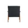 Accent Chairs Set of 2 with Side Table, Mid Century Modern Accent Chair, Wood and Fabric Armchairs Side Chair