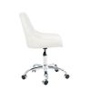 Modern velvet fabric with chrome legs living room furniture dining chair, soft and comfortable, lift adjustment, free movement convenient