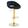 COOLMORE Swivel Bar Stools Set of 2 Adjustable Counter Height Chairs with Footrest for Kitchen, Dining Room 2PC/SET