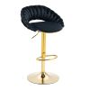 COOLMORE Swivel Bar Stools Set of 2 Adjustable Counter Height Chairs with Footrest for Kitchen, Dining Room 2PC/SET