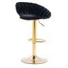 COOLMORE Swivel Bar Stools Set of 2 Adjustable Counter Height Chairs with Footrest for Kitchen, Dining Room 2PC/SET