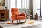 COOLMORE Rocking Chair, Modern Glider Chair, Recliner Armchair with Wood Legs and Side Pocket