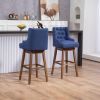 COOLMORE Bar Stools Set of 2 Counter Height Chairs with Footrest for Kitchen